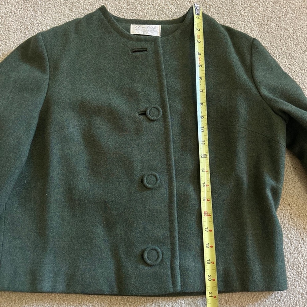 Pendleton Forest Green Jacket With Vibrant Orange… - image 6